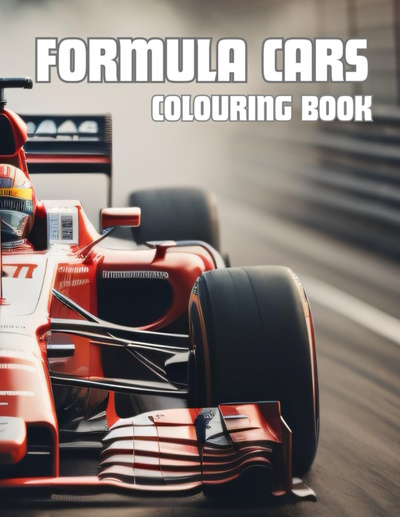Formula Cars Colouring Book Cover